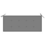 vidaXL Banc de jardin pliable avec coussin 118 cm Bambou