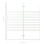 vidaXL Enclos de bain 120x140 cm Verre trempé Rayures
