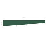 vidaXL Paravent 9 panneaux Tissu 1200 x 120 cm Vert