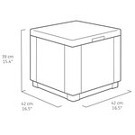 Keter Pouf de rangement Cube Graphite 213816