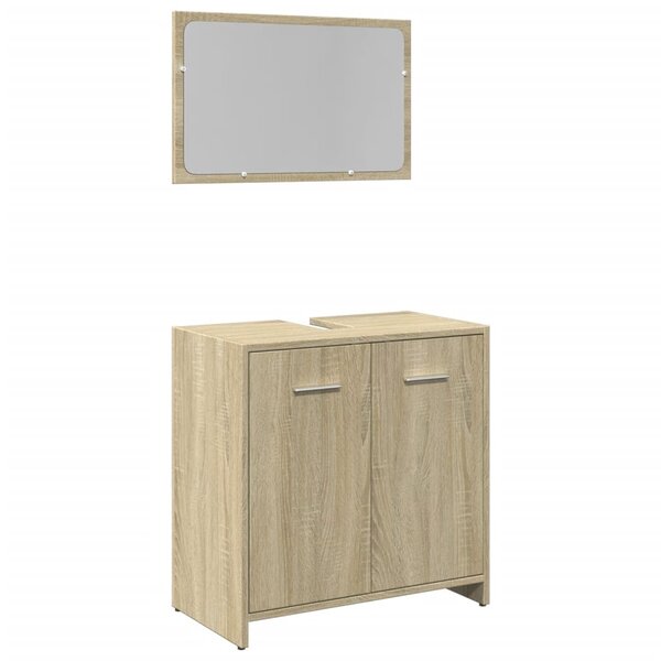 vidaXL Ensemble de meubles de salle de bain 2 Pièces chêne sonoma