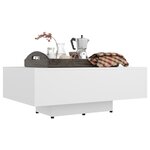 vidaXL Table basse Blanc 85x55x31 cm Bois d'ingénierie