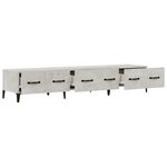 vidaXL Meuble TV Gris béton 150x34 5x30 cm Bois d'ingénierie
