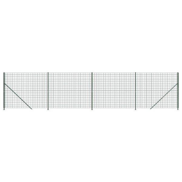 vidaXL Clôture en treillis métallique avec bride vert 1 6x10 m