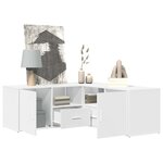 vidaXL Armoire d'angle blanc 200x40x45 cm bois d’ingénierie