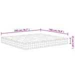 vidaXL Matelas à ressorts ensachés dureté moyenne 180x200 cm