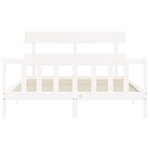 vidaXL Cadre de lit sans matelas blanc 160x200 cm bois de pin massif