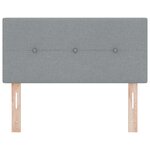 Tête de lit capitonnée gris clair 100 cm en tissu