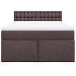 vidaXL Sommier à lattes de lit avec matelas Marron foncé 140x200 cm