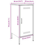 vidaXL Buffets 2 Pièces vert olive 36x39x79 cm acier laminé à froid