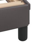 vidaXL Cadre de lit avec tête de lit Gris 90x200 cm Similicuir