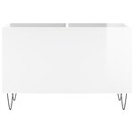 vidaXL Armoire à disques blanc brillant 74 5x38x48cm bois d'ingénierie