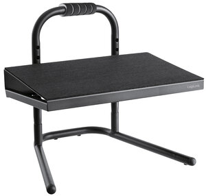 Repose-pieds, réglable en hauteur, noir