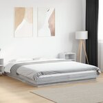vidaXL Cadre de lit sans matelas sonoma gris 150x200 cm