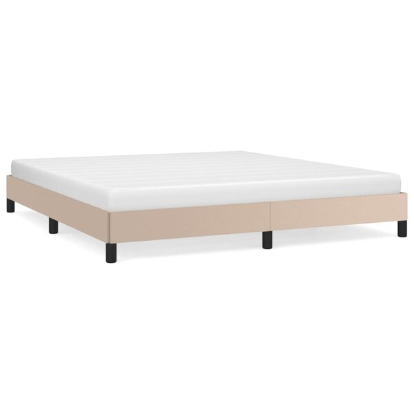 vidaXL Cadre de lit Cappuccino 180x200 cm Similicuir