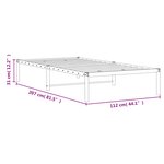 vidaXL Cadre de lit métal noir 107x203 cm