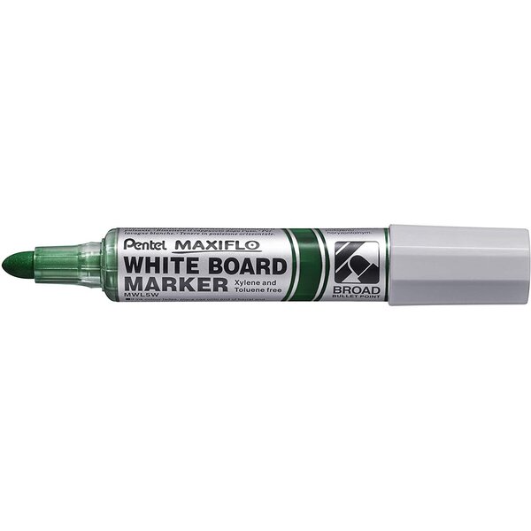 Marqueur tableau blanc maxiflo mwl5w pointe ultra large vert x 12 pentel