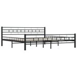 vidaXL Cadre de lit sans matelas noir acier 200x200 cm