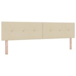 Lit box spring vidaXL avec matelas crème 200x200 cm en tissu