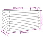 vidaXL Jardinière blanc 90x40x49 5 cm bois de pin massif