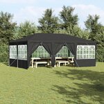vidaXL Tente de Fête avec 10 Parois Latérales Anthracite 6x4 m PE