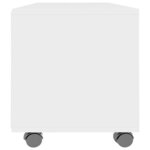 vidaXL Meuble TV avec roulettes Blanc 90x35x35 cm Bois d'ingénierie