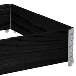 vidaXL Jardinière noir 120x80 cm bois massif de pin