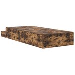vidaXL Cadre de lit de rangement Chêne fumé 75x190 cm