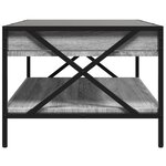 vidaXL Table basse avec LED infini sonoma gris 90x50x38 cm