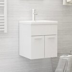 vidaXL Armoire d'évier Blanc brillant 41x38 5x46 cm Aggloméré