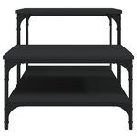 vidaXL Table basse noir 100x50 5x45 cm bois d'ingénierie