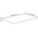 vidaXL Dessus de table 120x60x2 5cm rectangulaire bois massif d'acacia