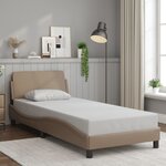 vidaXL Cadre de lit sans matelas cappuccino 80x200 cm similicuir