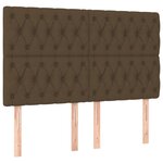 vidaXL Cadre de lit sans matelas marron foncé 140x200 cm tissu