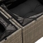 Ensemble de canapé de jardin 9 pièces avec coussins gris poly rotin vidaXL