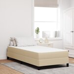 Matelas à ressorts ensachés vidaXL Vert clair Gris Medium 90x200x20 cm Tissu