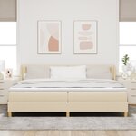 Lit à ressorts vidaXL avec matelas crème 200x200 cm en tissu