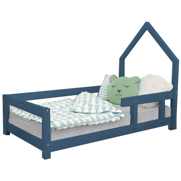Lit cabane enfant POPPI 80 x 180 bleu marine 1