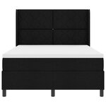 Lit Box Spring vidaXL avec Matelas et LED Noir 160x200 cm Tissu