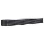 vidaXL Lit surélevé de jardin Acier enduit de poudre Anthracite