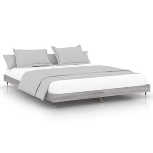 vidaXL Cadre de lit sans matelas sonoma gris 120x200cm bois ingénierie