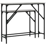 vidaXL Tables console 2 Pièces sonoma gris bois d'ingénierie