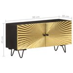 vidaXL Meuble TV 90x30x45 cm Bois de manguier massif