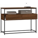 vidaXL Table console chêne marron 100x40x75 cm bois d'ingénierie