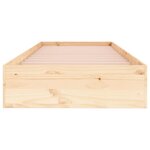 vidaXL Cadre de lit sans matelas bois massif 75x190 cm