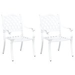Chaises de jardin vidaXL 2 Pièces en aluminium moulé  blanches