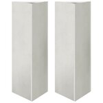 vidaXL Jardinières 2 Pièces triangulaire 30x26x75 cm acier inoxydable