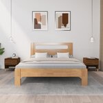 vidaXL Tables de chevet 2 Pièces Chêne brun 50x46x50 cm Bois d’ingénierie