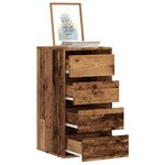 vidaXL Commode d'angle vieux bois 40x41x76 cm bois d'ingénierie