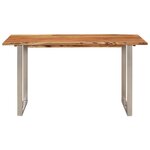 vidaXL Table de salle à manger 140x70x76 cm Bois d'acacia solide